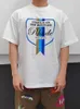 Tasarımcı Moda Giyim Tees Tshirt Test Edilmiş Marka Rhude Rhude Crown Flag High Street Yuvarlak Boyun Erkekler İçin Kısa Kollu Kadınlar Pamuk Str