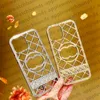 Luxury Phone Case Designer iphone Case for Apple iphone 14 Pro Max 13 12 11 14pro 13ProMax 12ProMax 14PLUS Cell Phone Cases Gold Hollow Out Heat Radiation Mobile Cover