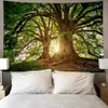 Tapisseries Dôme Caméras Paysage Arbre Forêt Tapisserie Tenture Chambre Hoom Décor Hippie Boho Grand Tissu Tapisserie Chambre Esthétique Tissu Couverture R230714