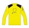 2023 F1 Koszulka polo z długim rękawem Formula 1 Drużyna 75th Yellow T-Shirt Driver Racing Racing Jersey Tops Męska T-shirt sportowy sport