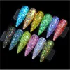 Nail Glitter 12st set Nail Glitter Pulver Damm Iriserande Flakes Paljetter Guld Silver Super Shining Paillette Nail Art Manikyr Dekorationer 230705