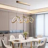 Lampes suspendues Moderne De Luxe Anneau LED Lumières Pour Salle À Manger Cuisine Éclairage Lustre Décor Lustre Intérieur Bar Luminaire Suspendu