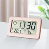 Табличные часы мини -цифровой температура часов влажности Портативный гигрометр 12/24H аккумулятор