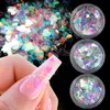 Nail Glitter 1 Box Runt Hjärta Flake Nagel Glitter Butterfly Star Moon Spegel Paljetter Gradient Pearl Ultra Thin Slice Dekoration 230705