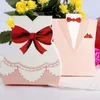 Gift Wrap 50 Set/100 Pcs Leuke Bruiloft Gunst Dozen Snoep Bruid Bruidegom Jurk Tuxedo Party Chocolade Zakken