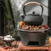 BBQ Grills Borrey Caldron Załącznik stołowy Grill Grill żelazny węgiel drzewny japoński Hibachi przenośny groźba piec piknikowa 230731