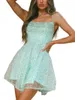 Fritidsklänningar JCMoniDun Kvinnor S Blommönster Ärmlös V-ringad Hög midja Boho Beach Party Long Swing Dress Sundress