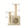 Cat Tree Tower House For Kittens Activity Tower With Scratching Posts Cat Nest Cat Tree Solid Wood Cat Toy