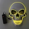 Halloween Skeleton Party LED Mask Glow Scary EL-Wire Skull Masks for Kids NewYear Night Club Masquerade Cosplay Costume C191