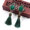 Brincos Pendurados Ruifan Vermelho/verde/azul/preto Vintage Resin Bohemian Tassel Para Mulheres Europa 2023 Trendy Geometric Boho Jewelry YEA318