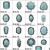 Anello solitario Anelli turchesi di alta qualità 112 Stili Vintage Natural Stone Fashion Costume Gemstone Female Male Jewelry Drop Delive Dhqlb