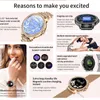 Akıllı Saatler 2023 Yeni Moda Kadın Bluetooth Çağrı Akıllı Saat 1.32 "AMOLED 360*360 HD Ekran Spor Fitness Ladies Akıllı saat Diamond Band X0706