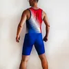 Maillots de bain pour hommes Tokyo American Sleeveless Tight Track and On site Fast Running Set Vêtement moulant 4 100 Speedsuit Personnalisé 230705