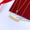 Lyxiga halsbandsmycken för älskare män kvinnor mode hänge guld och rospläterad kärlek halsband par gåva