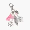 Keychains Key Chain For Women TOMYE K23014 Fashion Casual Personalized Tree Elephant Leaf Pink Tassels Keychain Accessories Gifts Jewelry