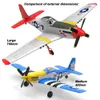 Интеллектуальный БПЛА большой 29 5 "750 мм P51 P51D Mustang Demote Dother Dother Sult 4CH 2Battery Aerobatic Bless RC Slain для профессионального 230705