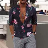 Magliette da uomo Camicia a maniche corte Camicia floreale abbottonata Vacanza tropicale Spiaggia Abiti estivi Baseball Mamma Uomo