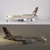 Druckgussmodell 1, 160, Maßstab 50, 5 cm, Flugzeug 380 A380 ETIHAD Airline W Licht und Rad, Kunststoffharz-Flugzeug für Sammlung 230705