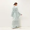 Ethnische Kleidung Robe Femme Musulmane 2023 Muslimische Feste Pailletten Elegante Spitze Up Malaysische Elastische Mantel Strickjacke Abayas Für Frauen