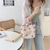 Abendtaschen Mode Gepäcktaschen Damen Niedliche kleine frische Leinwand Hand tragen Mini Bento Aufbewahrung Freizeit Shopping Handtaschen Schulter