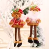 Novas decorações de Natal Pingente de Árvore de Natal Pernas Longas Papai Noel Pequeno Pingente de Tecido Presente