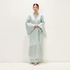 Ethnische Kleidung Robe Femme Musulmane 2023 Muslimische Feste Pailletten Elegante Spitze Up Malaysische Elastische Mantel Strickjacke Abayas Für Frauen