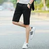 Spodenki męskie 2023 letnia moda wysokiej talii dorywczo męskie luźne proste męskie jednokolorowe cienkie spodnie do kolan I21