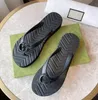 New Casual Flip-Flops Soft Bottom Eva Sandals Women's Summer Beach Shoes Black Non-Slip Rain Boots Platform