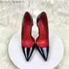 Chaussures habillées Mode Nouvelle Tendance Femmes Cuir Noir Côté Air Points Bas Orteils Talons Hauts Femmes Sexy Chaussures De Soirée Robe Femme Mince Talons Hauts Pompe Z230710