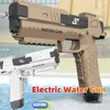 Gun Toys Summer Toys HighSpeed Safe Shooting Electric Water Gun with Cyberpunk Style Perfect for Beach and Swimming Pool Fun Watergun 230705