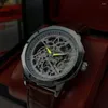 Horloges Fashion Robotic Watch heren Relogio Masculino Golden Automatic Hollow Classic Waterproof Clock Montre Homme