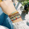 Strand Boho Bijoux Tressé Braclet Tissu Tissu Bracelet Femmes 2023 Perle Charme Amitié Corde Bijoux Or Couleur Chaîne Bracelets