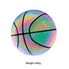 Balls Basketball Holographic Glowing Reflective Durable Basketball Luminous Glow Basketballs For Indoor Outdoor Night Game Gifts Toys 230705