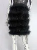 カジュアルドレス 2023 夏の女性のブラックカラーのセクシーなパッチワーク羽スリングボディコンドレスレーヨン包帯ファッションイブニングパーティーウエディング衣装