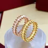Designer Love Ring Luxury Jewelry New Fashion Rings for Women Men Titanium Steel Gold Rose Plated Process Accessories aldrig bleknar