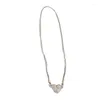 Pendant Necklaces Zircon Heart Magnet Fashion Elegant Silver Color Y2k Style Magnetic Choker Necklace For Women