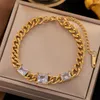 Link Bracelets 316L Stainless Steel Butterfly Zircon Mangxing Charm Chain For Women Fashion Fine Jewelry Gift SAB653