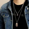 Pendant Necklaces Stainless Steel Necklace Fashion Couple Locks 2 Layers Chic Neck Chain Women Anniversary Jewelry