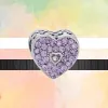 Pour pandora charme 925 perles en argent breloques nouveau violet Zircon moulinet papillon coeur chien brillant ensemble de charme