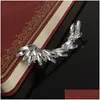 Ear Cuff European Fashion Punk Meniscus Earrings Value High Quality Acrylic Feather With Women Jewelry Wholesale Drop Delivery Dhszn