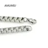 Chains AMUMIU 40-70CM Men Box Necklace 4mm Punk Stainless Steel Cool Metal Boy Man Jewelry 1pcs HZN004A