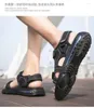 Summer Open Sandals Men s Toe Leather Casual Soft Bottom Non Slip Breathable Cushioning Light Fashionable Outdoor Beach Caual Cuhioning Fahionable