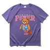 T-shirts voor mannen Inaka Power Tshirt grappige roze basketbal Beer patroon print tshirt zomer mannen vrouwen Premium puur katoen Tees oversized T-shirts 230705