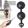 Inflable Anal Plug Enorme Negro Bdsm Expansor Butt Built in Masaje Beads Juguetes sexuales para hombres Mujeres Gay230706