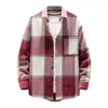 Men's T Shirts Mens Big And Tall Long Sleeve Plaid Shirt Loose Teen Fashion Of Plain Comfortable Men Tees