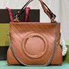 Womens Fashion Handbag Designer Large Capacity Portable Shoulder Bag Genuine Leather Crossbody Bag Solid Color Letter Chain Bag