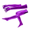 Erwachsene Kinder Unisex lange glänzende metallische Handschuhe und Strumpfhosen hohe Strümpfe Halloween Cosplay Zubehör249I
