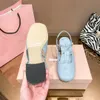 Lackleder Slingback Pumps Designer Sandale Damen Sommer Med Heels Slides T-Tied Mary Jane Slide mit Box