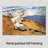 Pintura a óleo da arte da lona da paisagem marítima espanhola de Joaquin Sorolla Y Bastida Pintura A praia em Biarritz Pintado à mão de alta qualidade