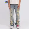 Men's Jeans Distressed Jeans For Men Y2k Clothes Streetwear Men Ripped Cargo Jeans Men Clothing Damaged Flare Jeans 230705